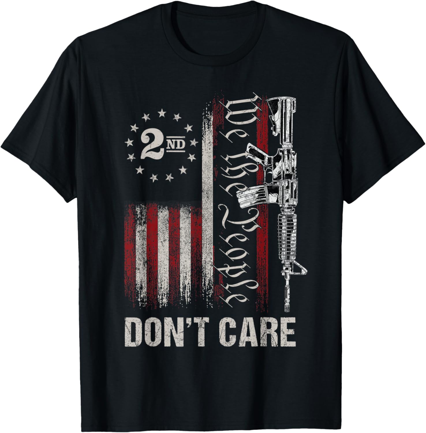 We People Dont Care Vintage Us America Flag Guns