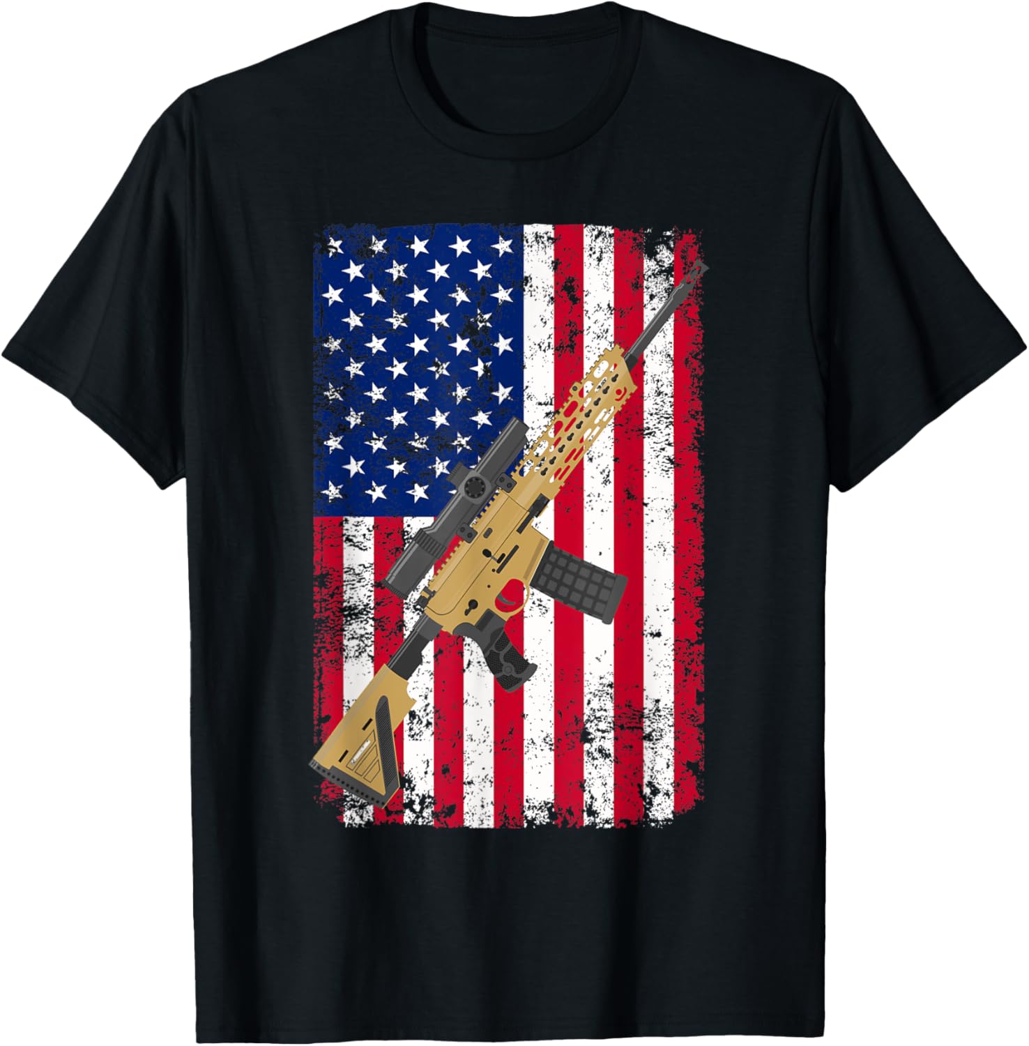 2Nd Amendment Supporter American Flag Usa Rifle Gun Flag