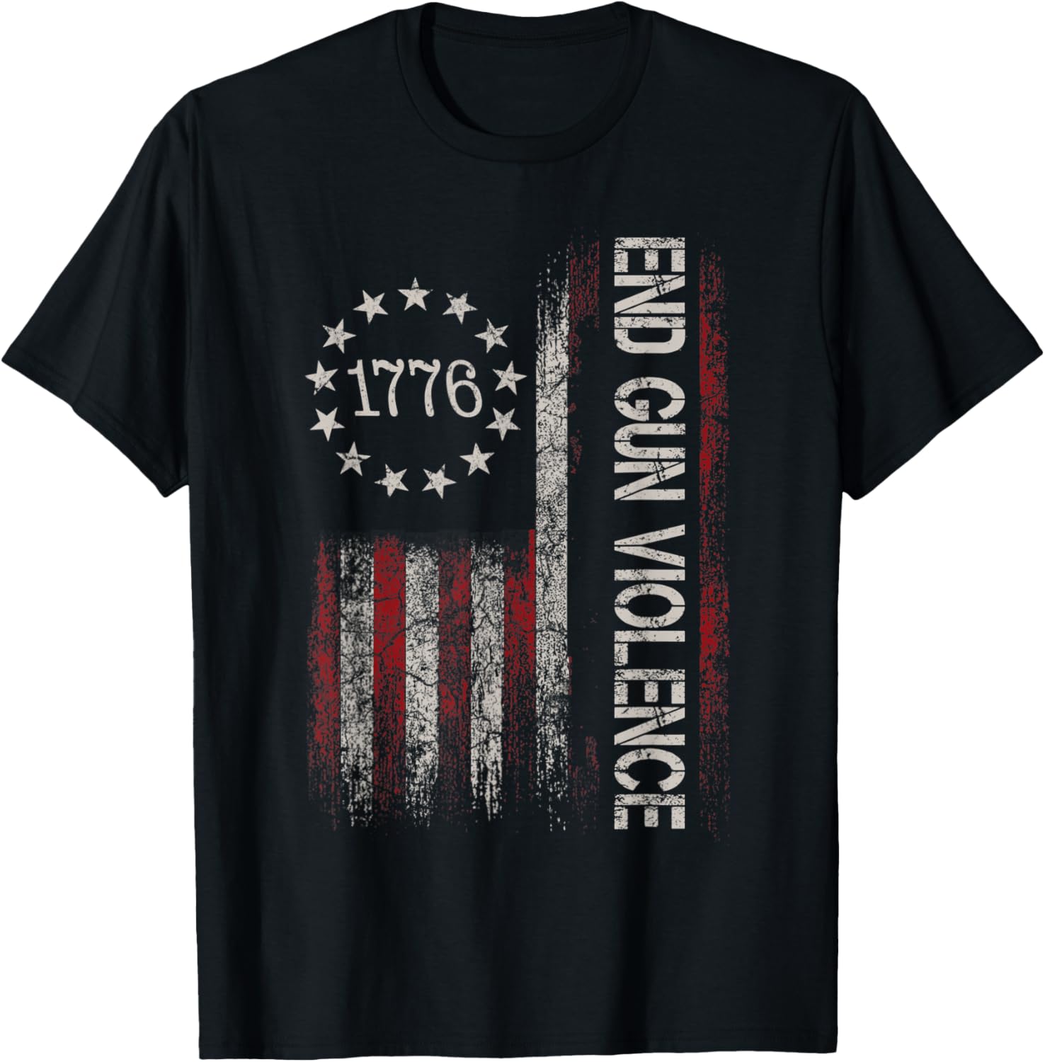 End Gun Violence Us Flag Vintage No Gun Awareness Day