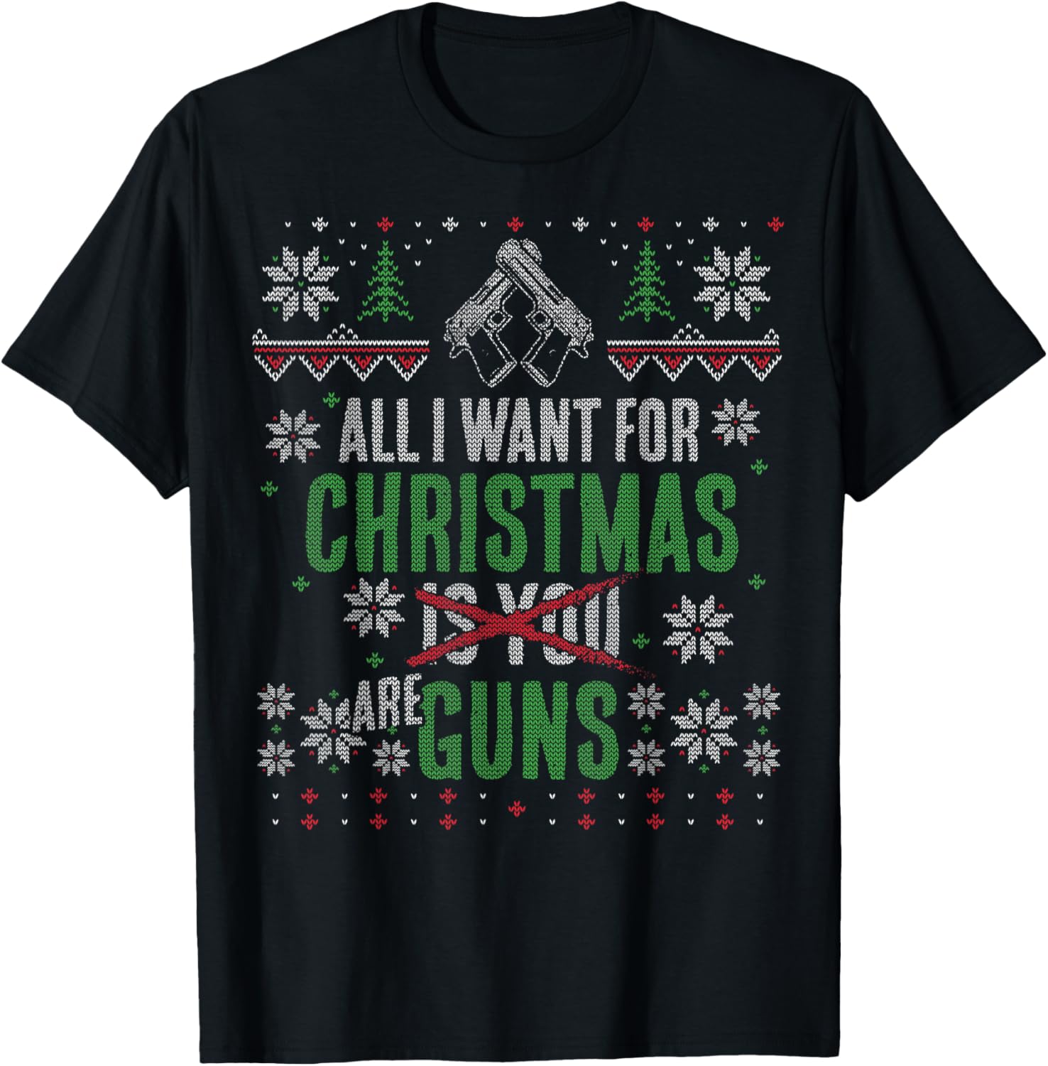 Awesome Ugly Christmas Gun Rights T Shirt