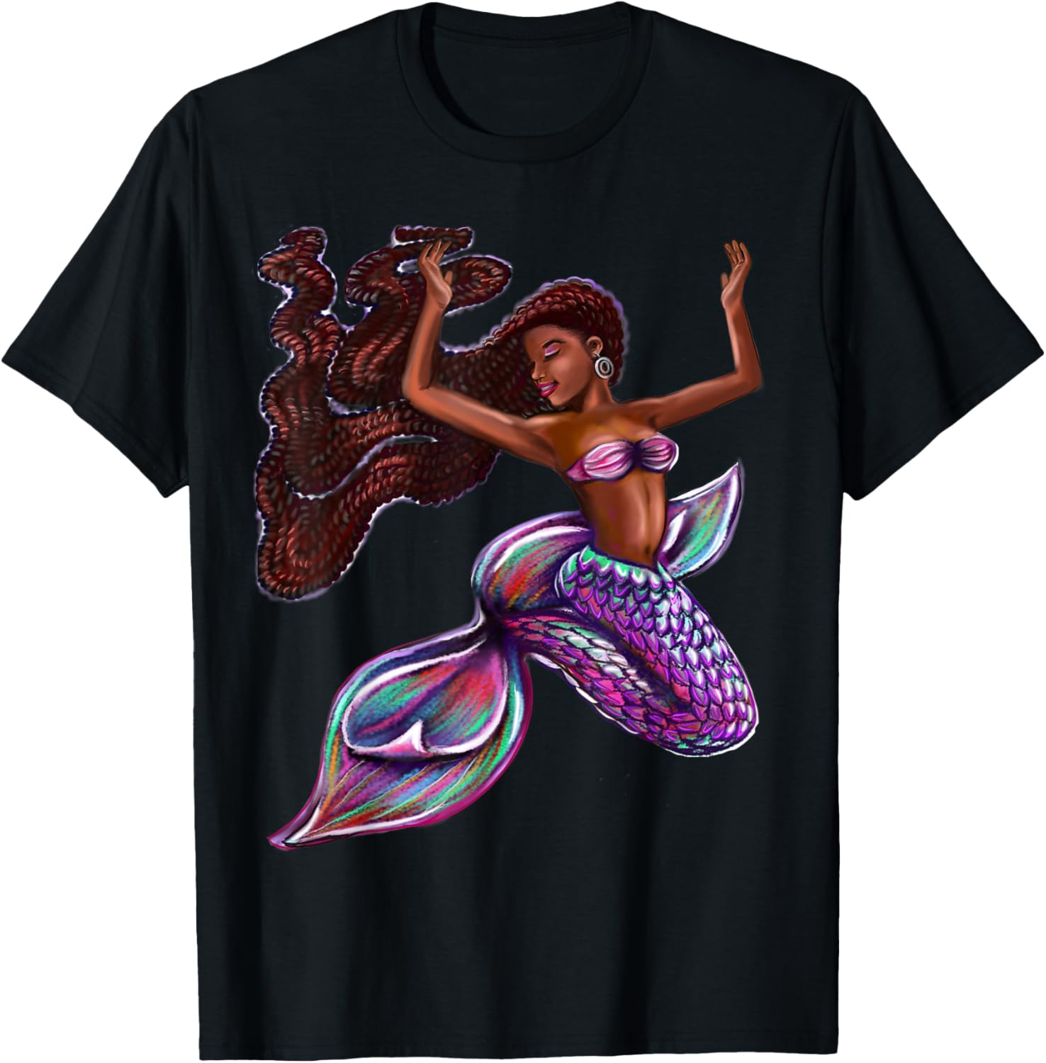 African American Mermaid Red Locs Afro Hair Black Mermaids