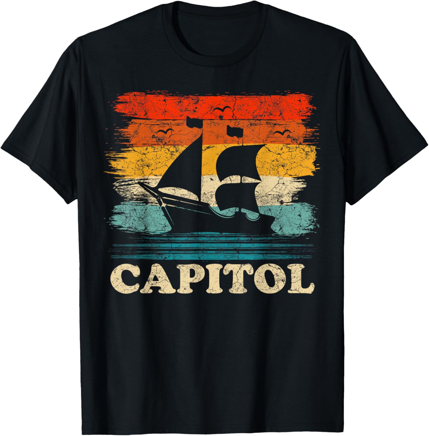 California Capitol Sailing Vintage Sailboat Boating Sailor