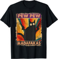 Pew Madafakas Pew Guns Funny Black Cat Retro Vintage