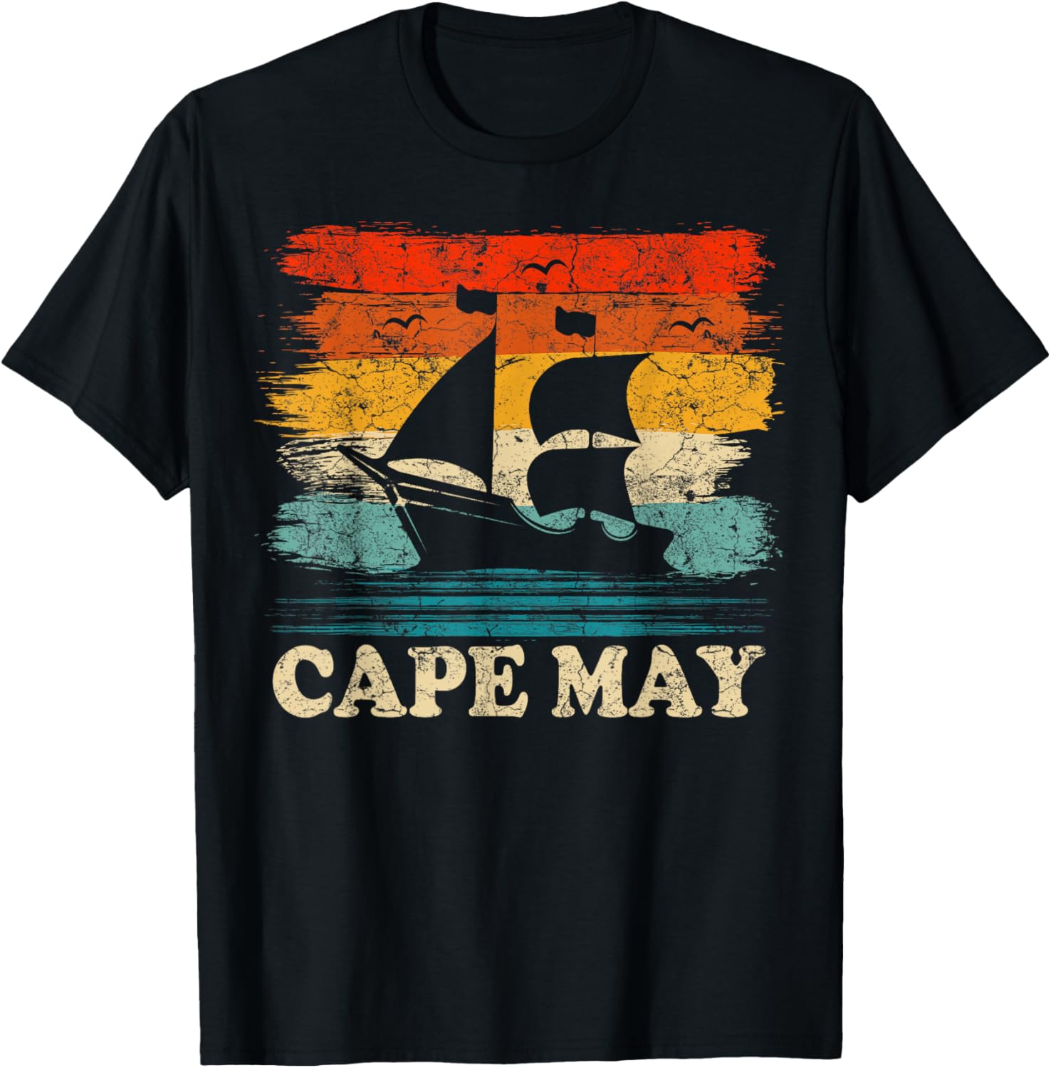 Cape May Sailing Vintage Sailboat Summer Boating Sailor