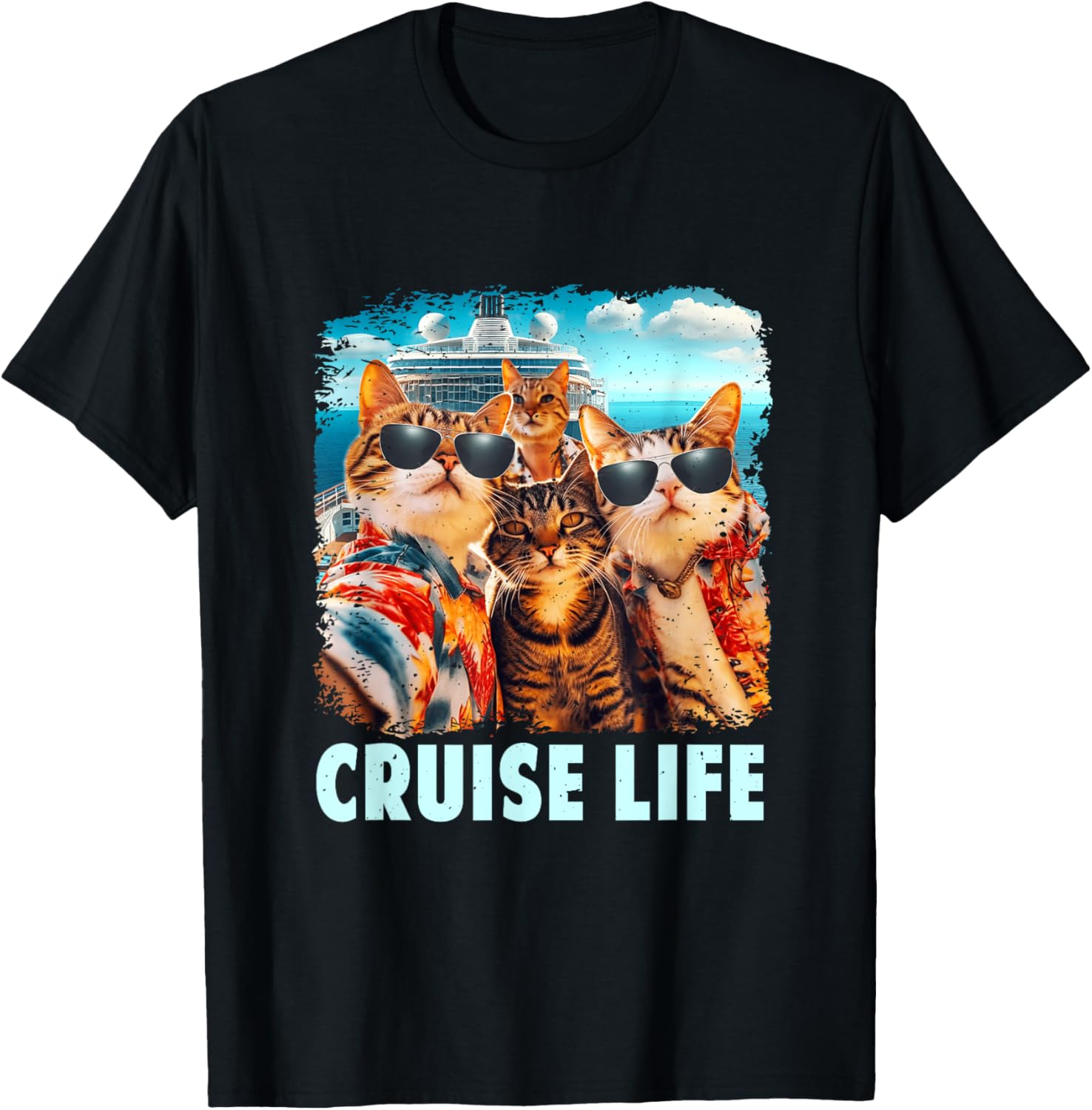 Selfie Cat Fun Cruise Buddies Ship Vacation Friends