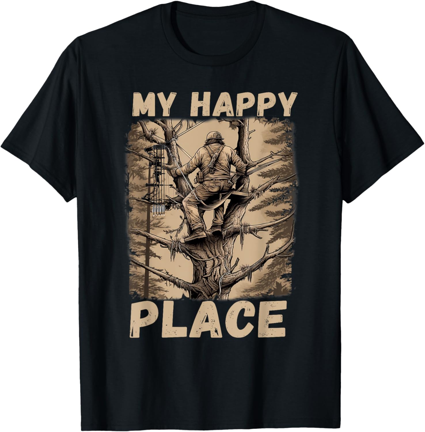 Unique Gift For Hunters My Happy Place Treestand Hunting