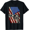 Mens Gun Owner Retro Distressed Usa Gun Flag Pro Gun Flag