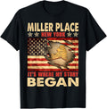 Miller Place New York USA Flag 4th Of July T-Shirt for Women Kids Men