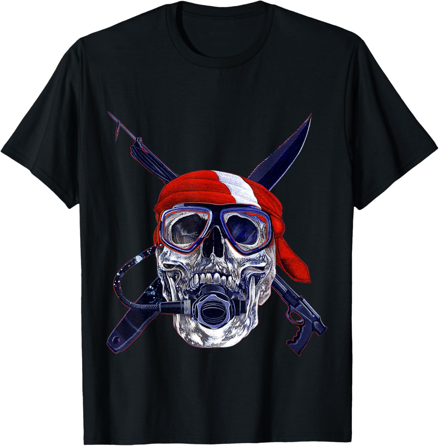 Diving Gifts Skull Speargun Spearfishing Dive Flag