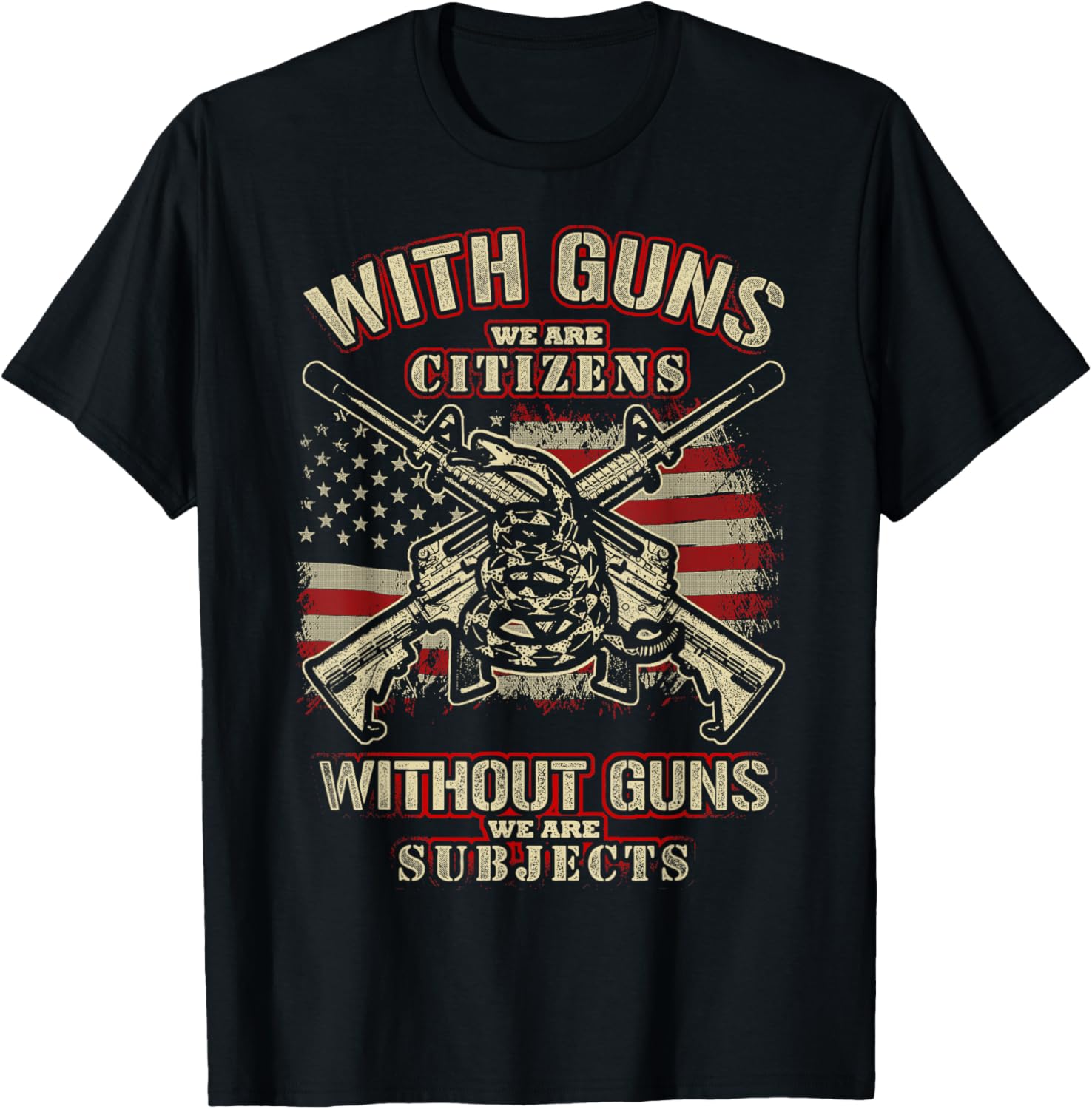 With Guns We Are Citizens T Shirt American Flag Shirt T Shirt