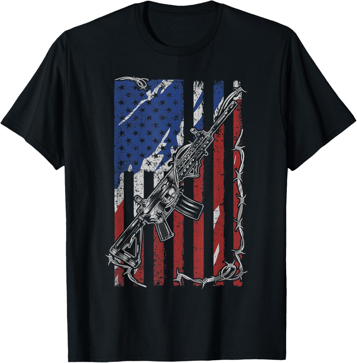 Patriotic Usa Flag And Guns 2Nd Amendment