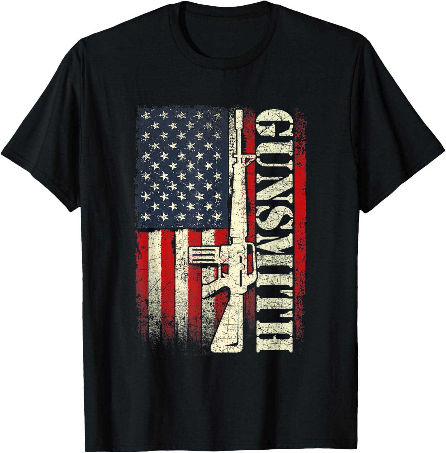 Gunsmith Usa American Flag Gunsmithing Gun Builder Rifle T Shirt Women Men