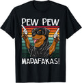 Rottweiler Pew Dog Vintage Retro Sunset Dogs Guns Nerd T Shirt Men