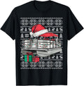 Xmas Sweater Style Ugly Santa Hat Pontoon Boat
