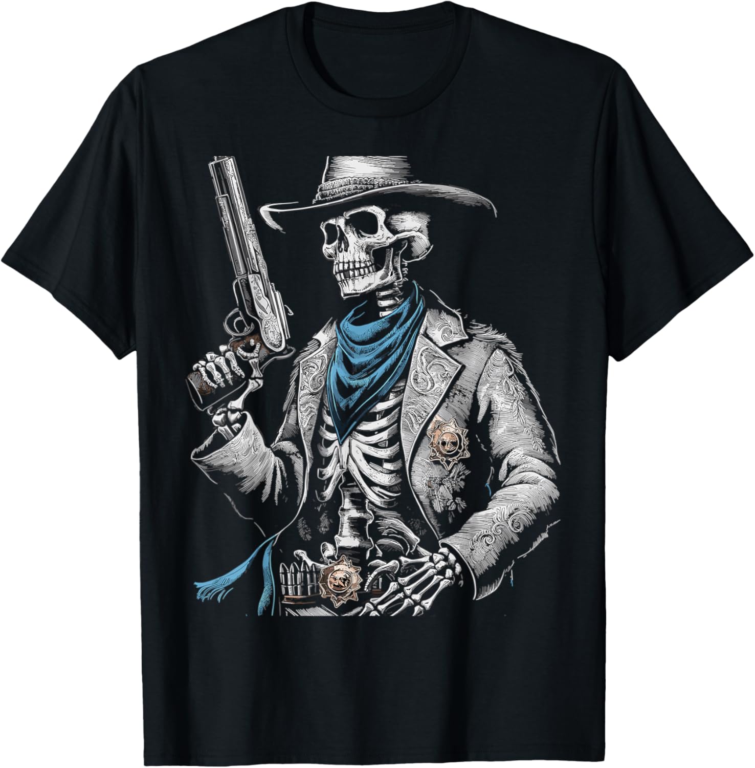 Outlaw Wild West Skeleton Cowboy Gunslinger
