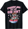 Funny Cowboy Raccoon Meme Strawberry Jams But My Gun Dont