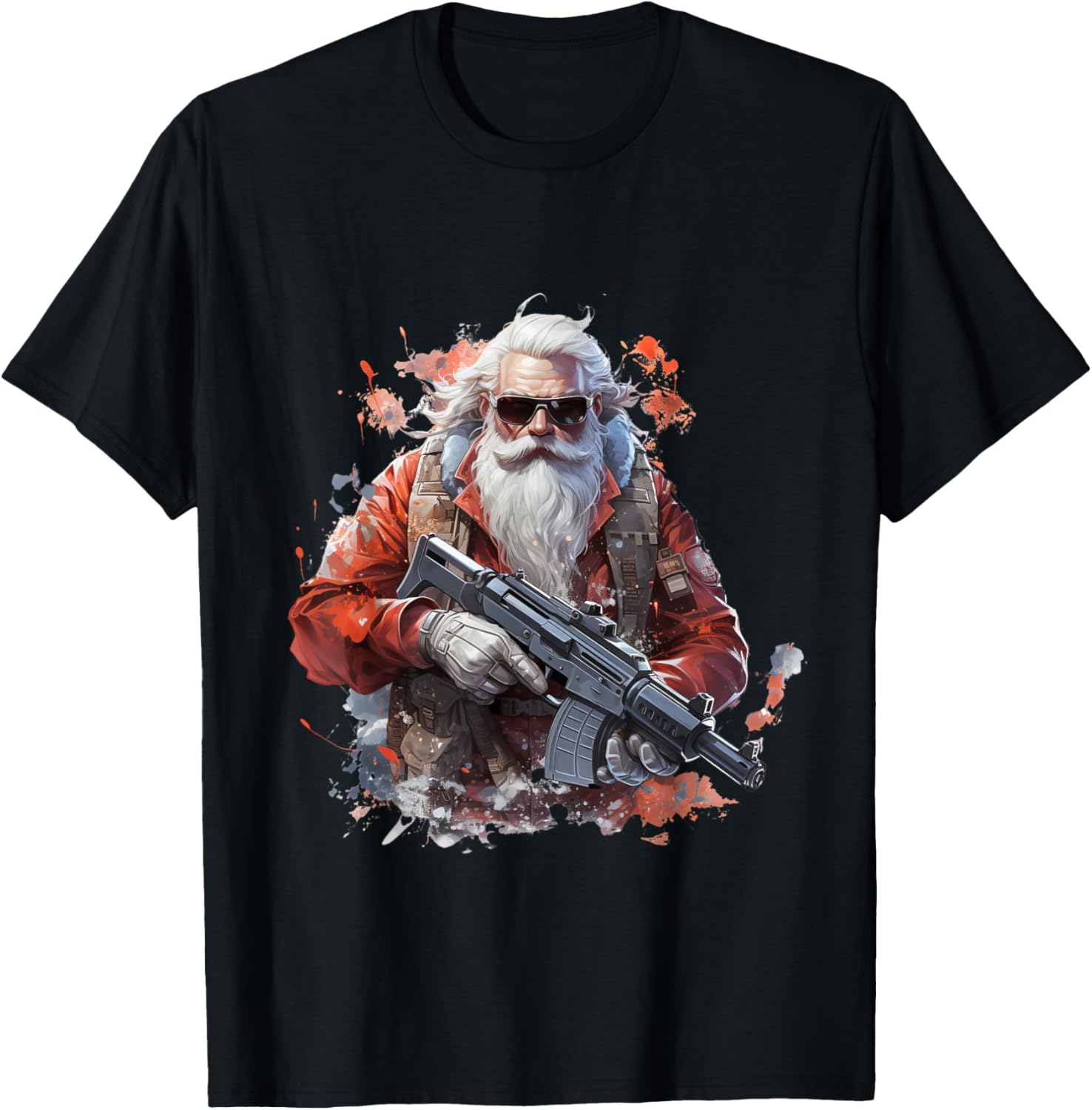 Santa Claus With A Machine Gun Lovers