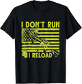 I Dont Run I Reload America Usa Flag With Machine Gun Women