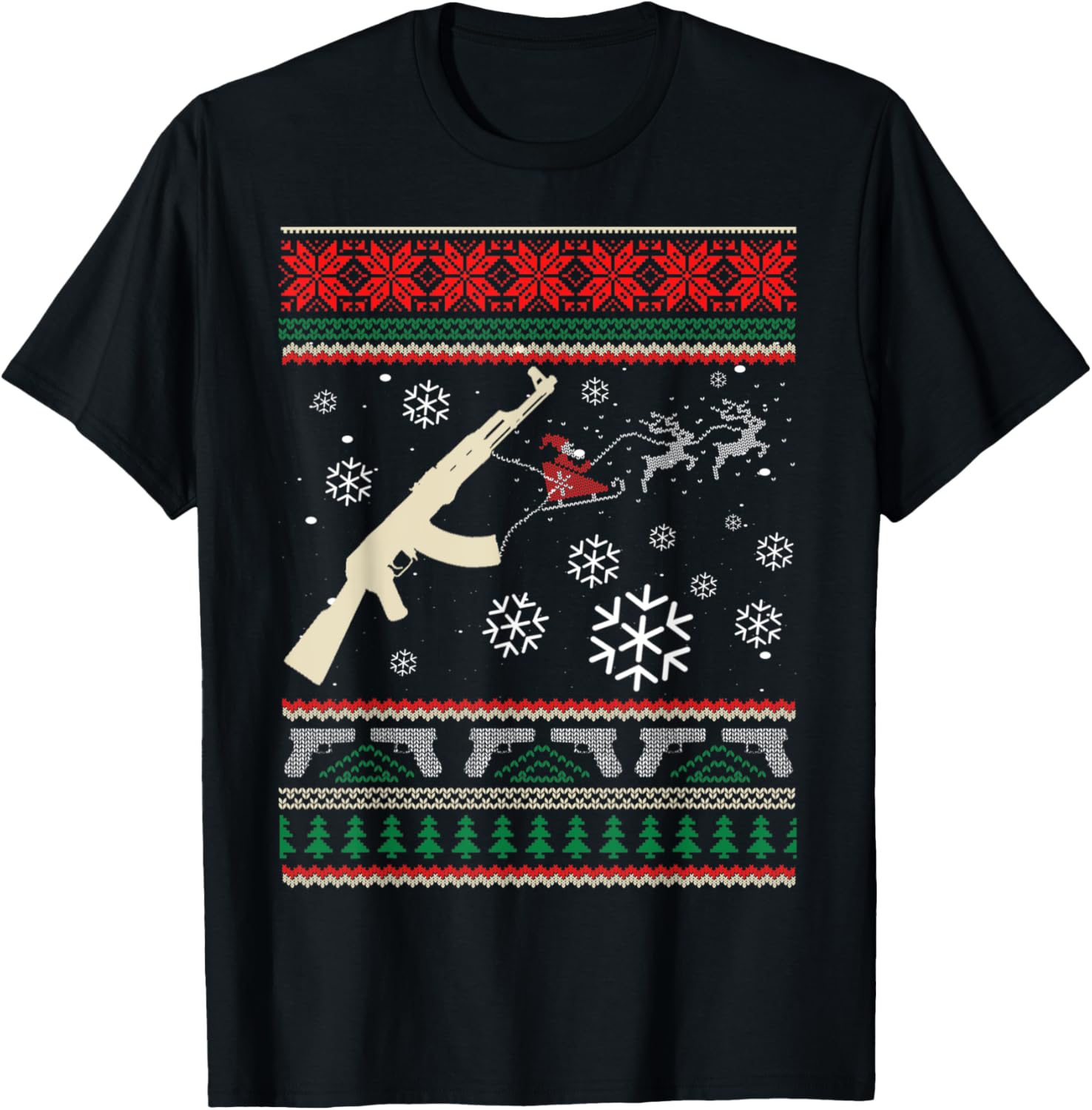 Christmas Ugly Gun Funny Gun Santa Deer