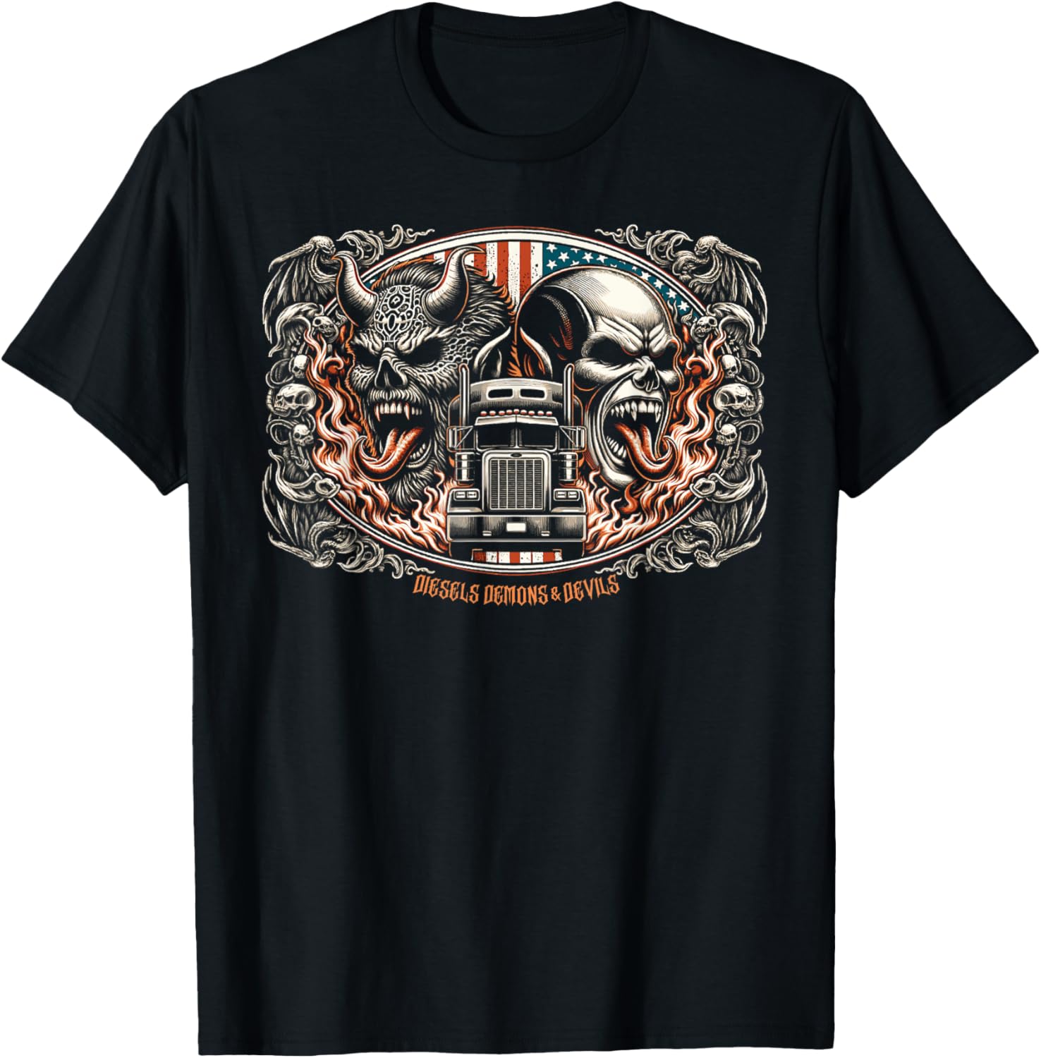 Diesels Demons Devils Big Rig Truck Driver Old