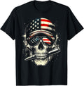 Vintage Skull Sunglasses Bullet Us Flag Gun Lover Mens