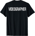 Bold Videographer Text PRINT ON BACK | Film Crew