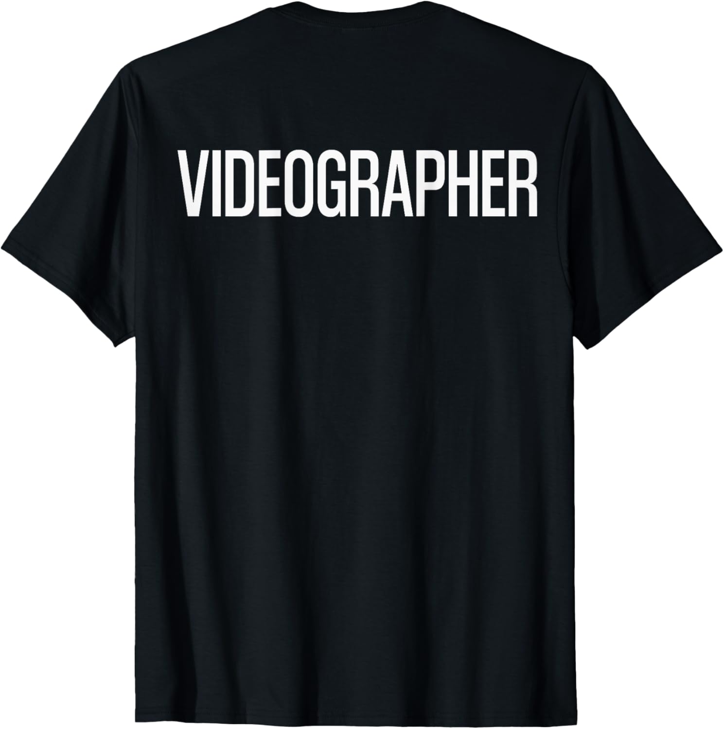 Bold Videographer Text PRINT ON BACK | Film Crew