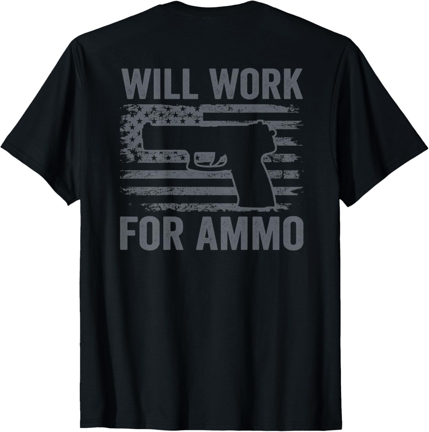 Will Work Ammo Usa Flag Funny 9Mm Pistol Gun On Back Women