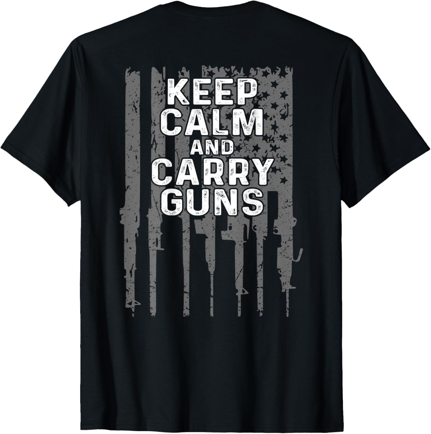 Keep Calm Carry Guns Funny Pro Gun Usa Flag T Shirt Women