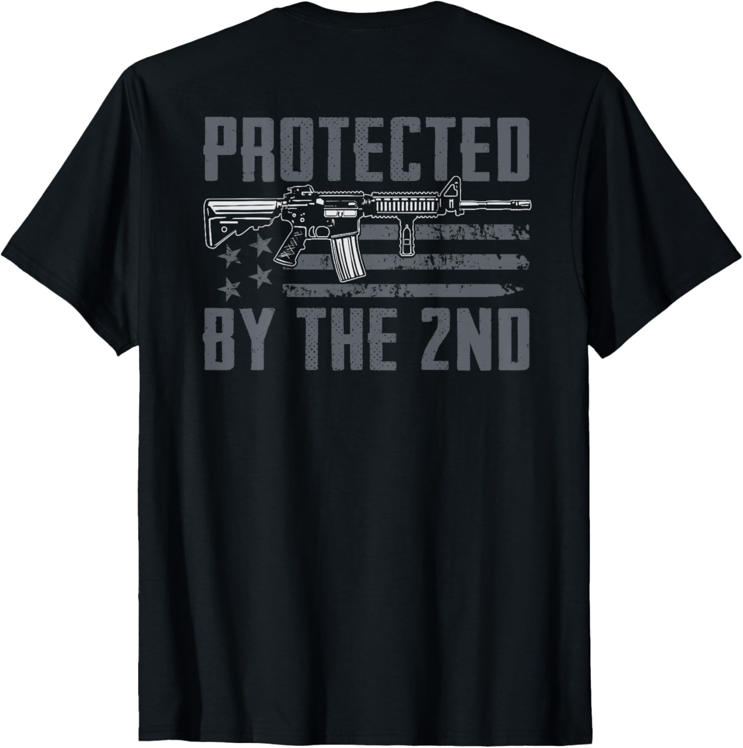 Protected By 2Nd Amendment Pro Guns Ar15 Gun On Back