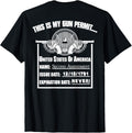This Is My Gun Permit United States On Back