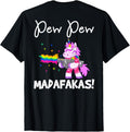 Pew Madafakas Funny Fantasy Unicorn With Rainbow Gun Back