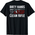 Dirty Hands Clean Rifle Ar15 Funny Mens Gun Cleaning Back