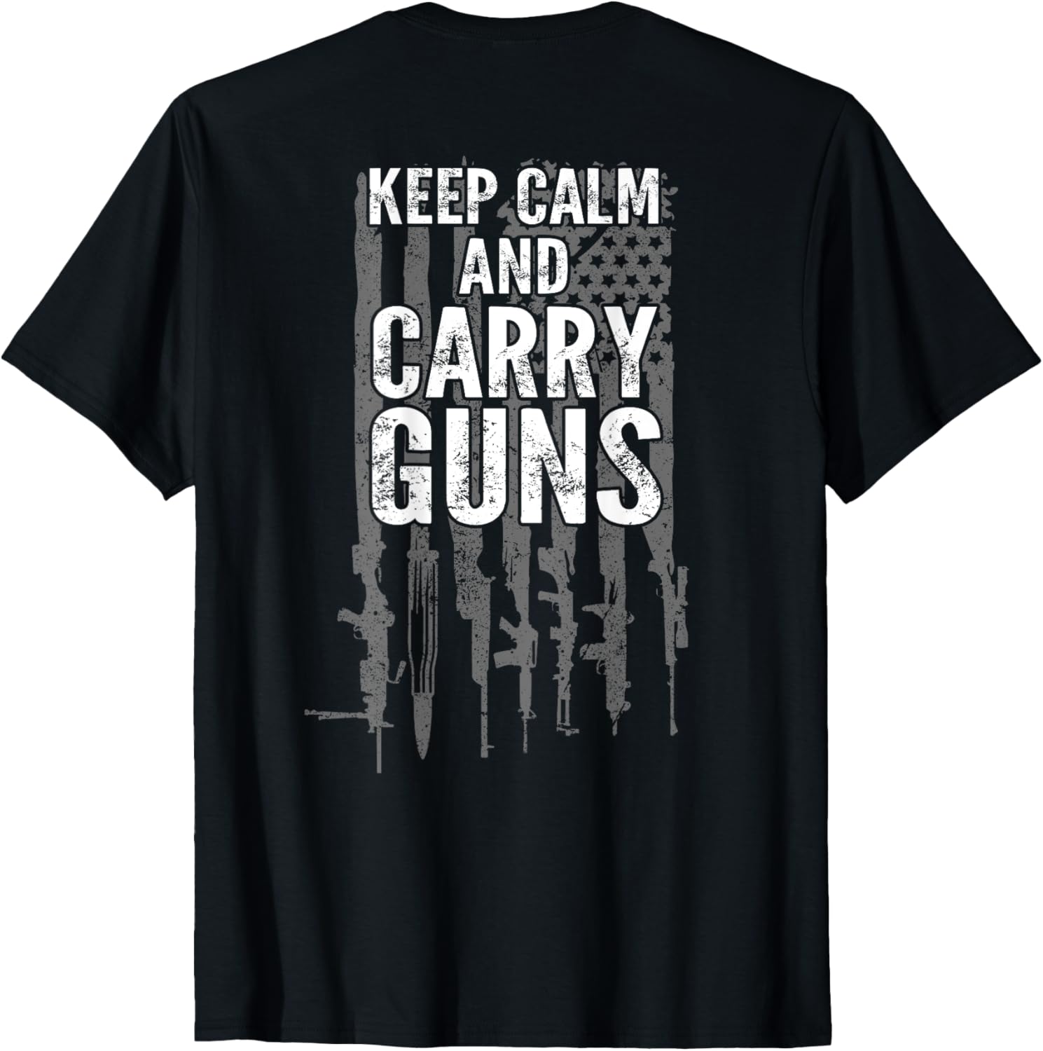 Vintage Guns Lover Keep Calm Carry Pro Gun Usa American Flag