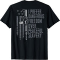 Dangerous Freedom Over Peaceful Slavery Ar15 Gun On Back