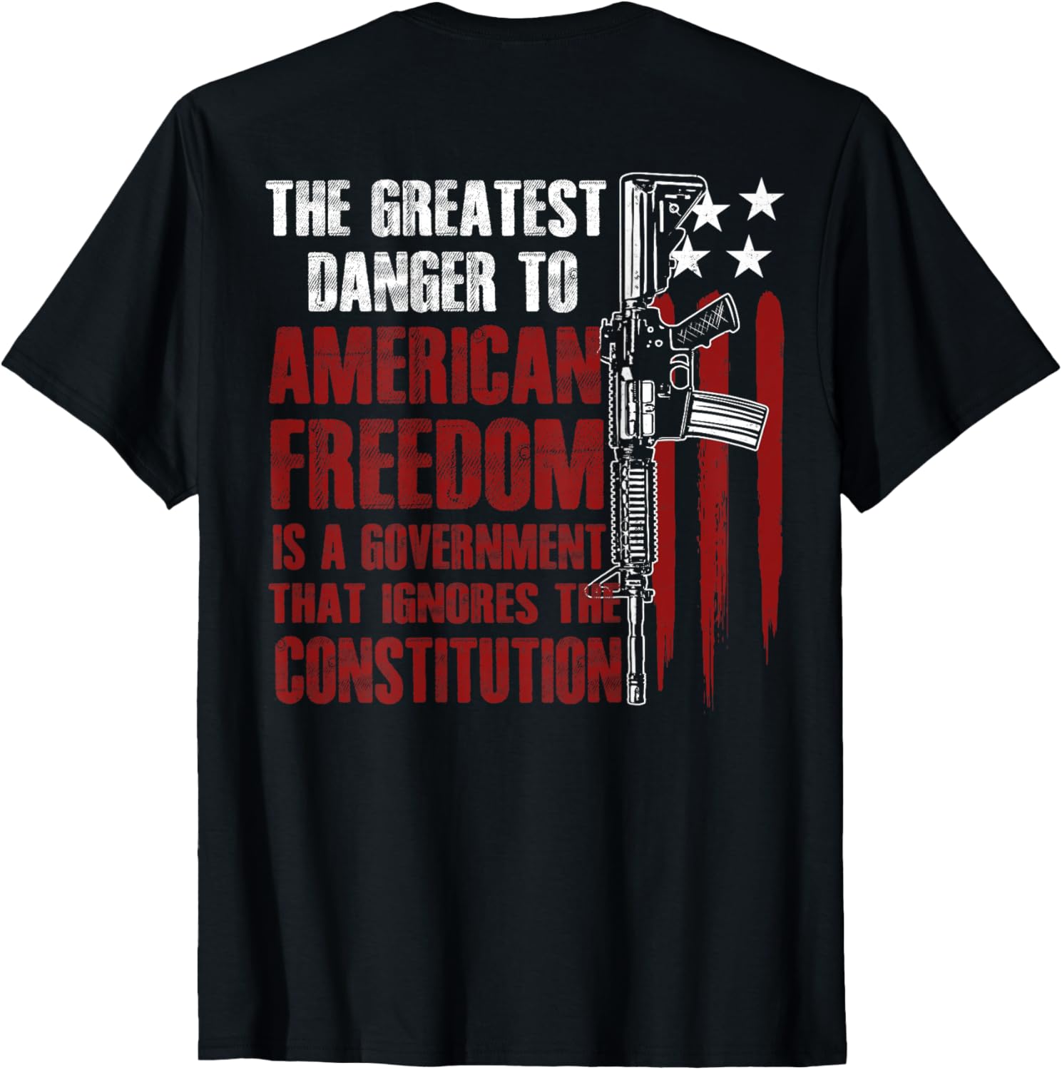 Gun Usa Flag American Freedom Funny Government On Back