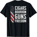Cigars Bourbon Guns Freedom Funny Gun Drinking On Back