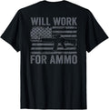 Will Work Ammo Funny Ar15 Rifle Usa Flag Gun On Back