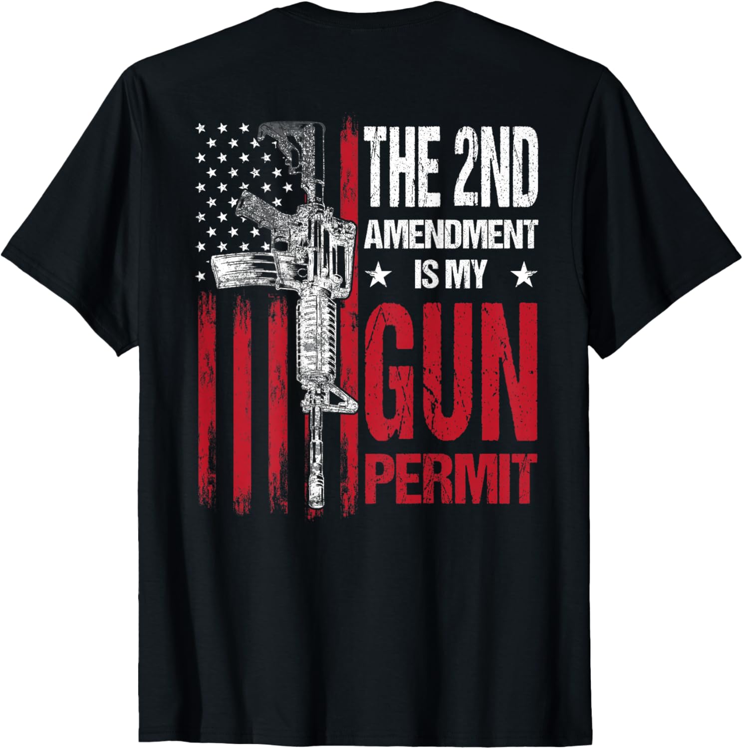 2Nd Amendment Is My Gun Permit Ar 15 Gun Rights Flag