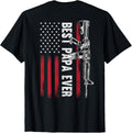 Mens Best Papa Ever Us Flag Gun