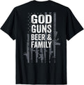 God Guns Beer Family Usa Flag Drinking On Back