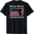 Pew Madafakas 9Mm 45 Pistol Usa Flag Pro Gun Back Women Men