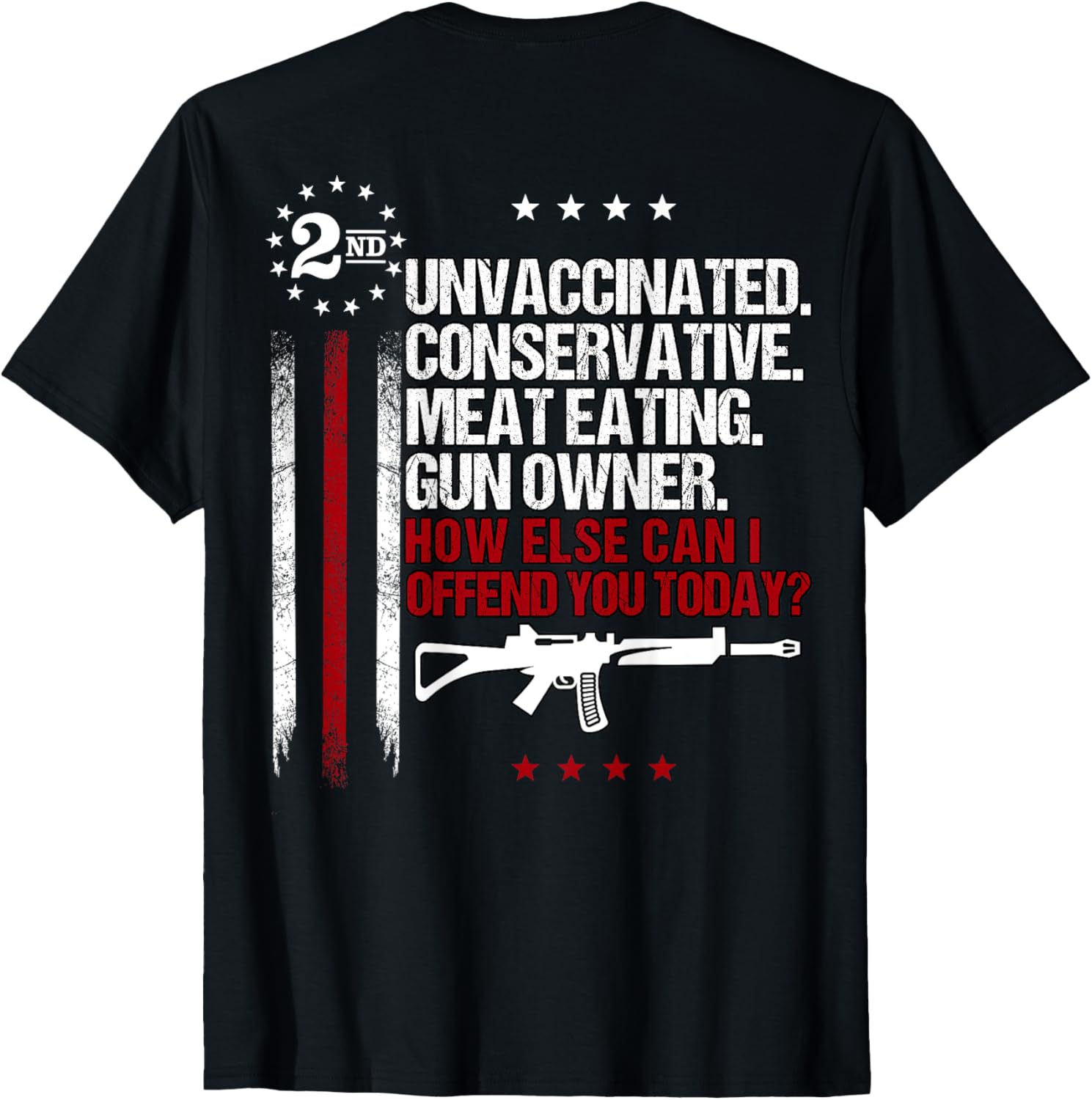 Unvaccinated Conservative Meat Eating Gun Owner On Back