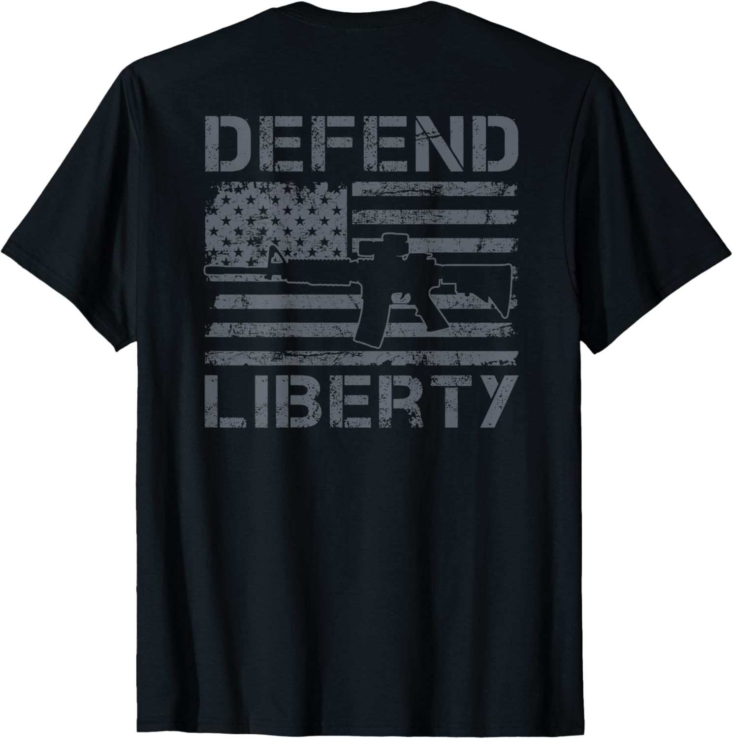 Defend Liberty 2Nd Amendment Ar15 Usa Flag Pro Gun Back