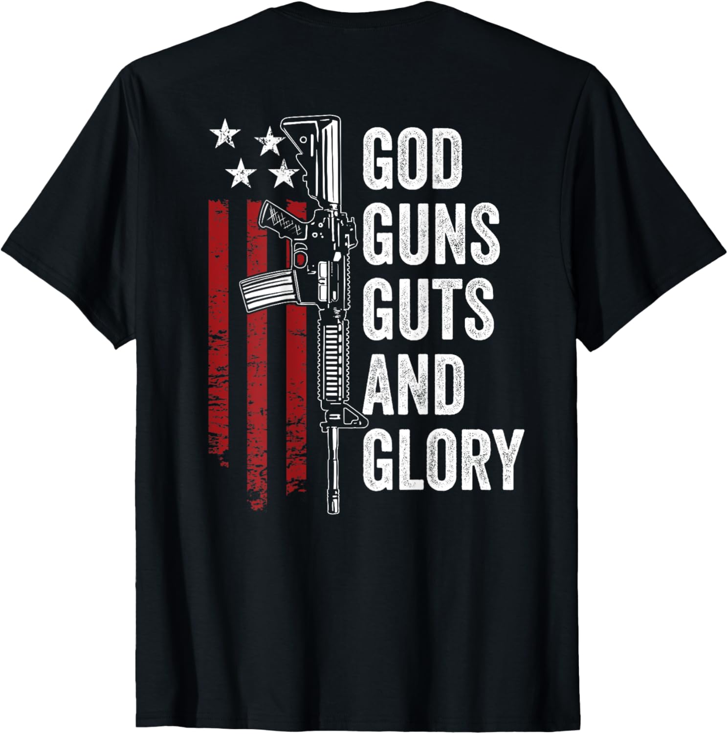 God Guns Guts Glory Patriotic Usa Flag Pro Gun On Back Women