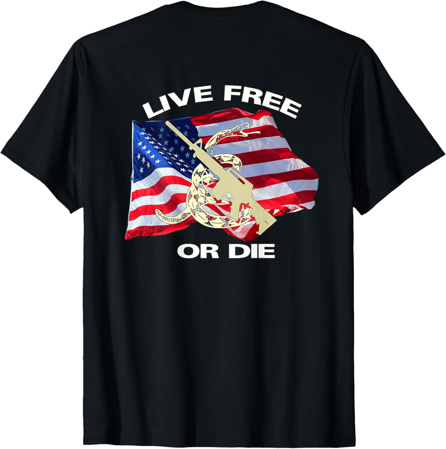 Patriotic 2Nd Amendment Guns Live Free Or Die Flag