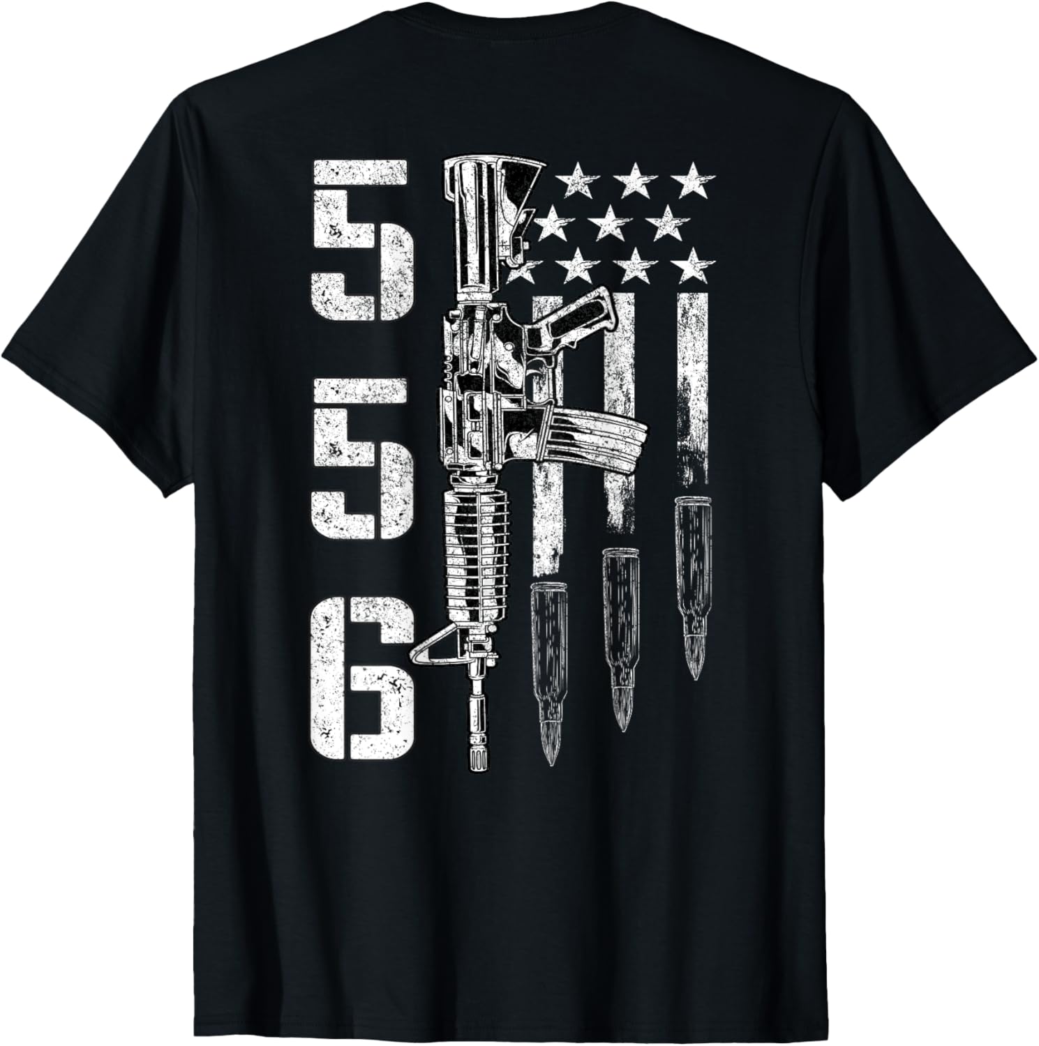 Ar 15 American Flag Ar15 Rifle Sling Gun Owner Back T Shirt