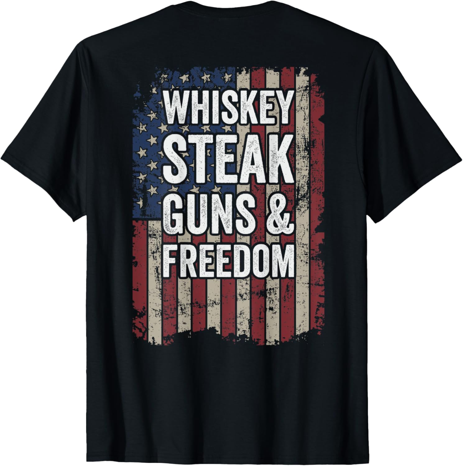 Whiskey Steak Guns Freedom Funny Usa Bbq Gun On Back