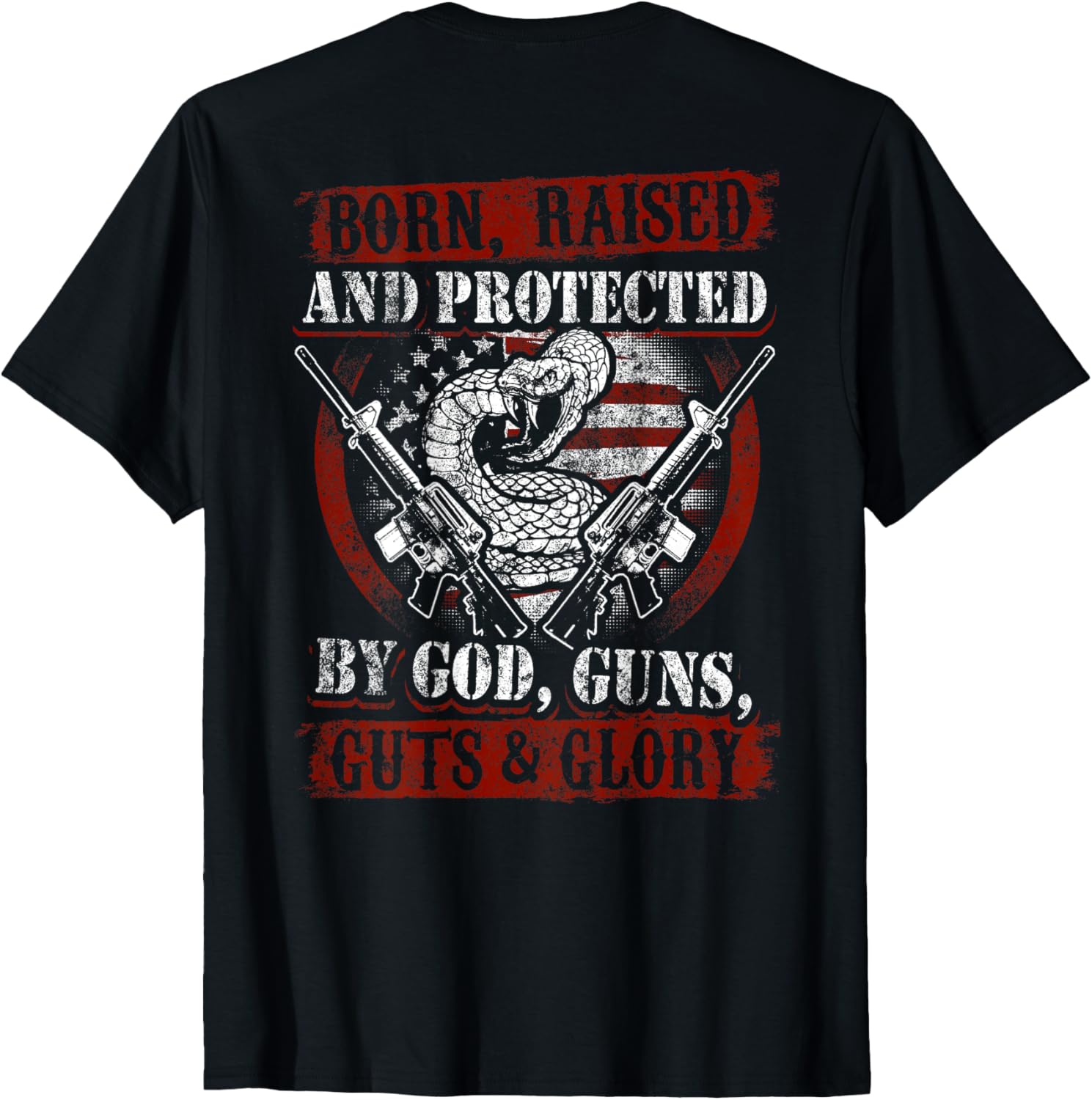 Guts Glory Fun 2Nd Amendment Flag Guns Backside