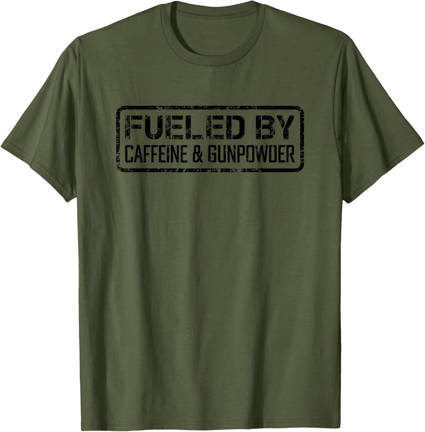 Fueled By Caffeine Gunpowder Funny Coffee Gun Owner Camo